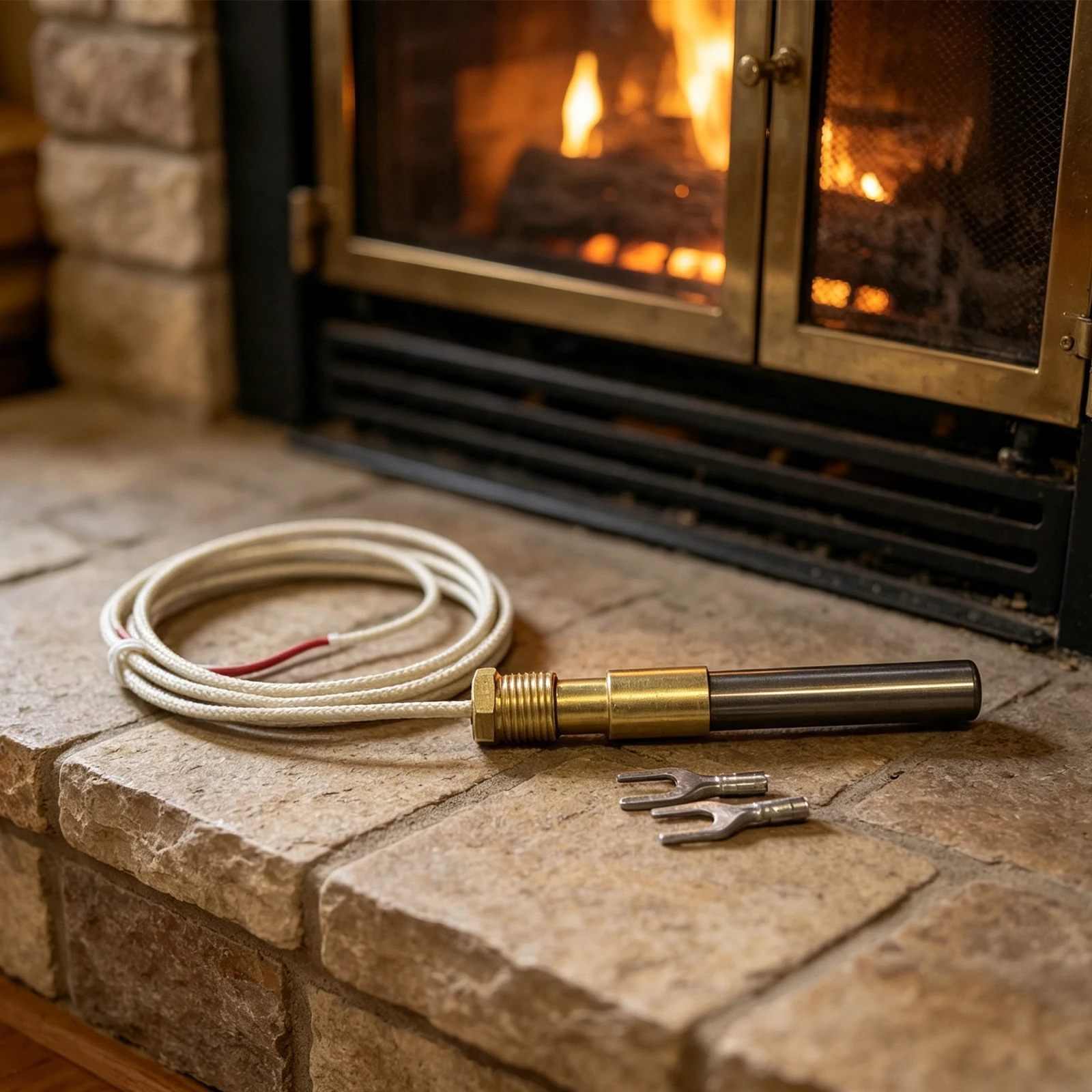 Thermopile Thermocouple for pilot Generator Gas Fireplace Heater Temperature Sensor Construction Fireproof Design