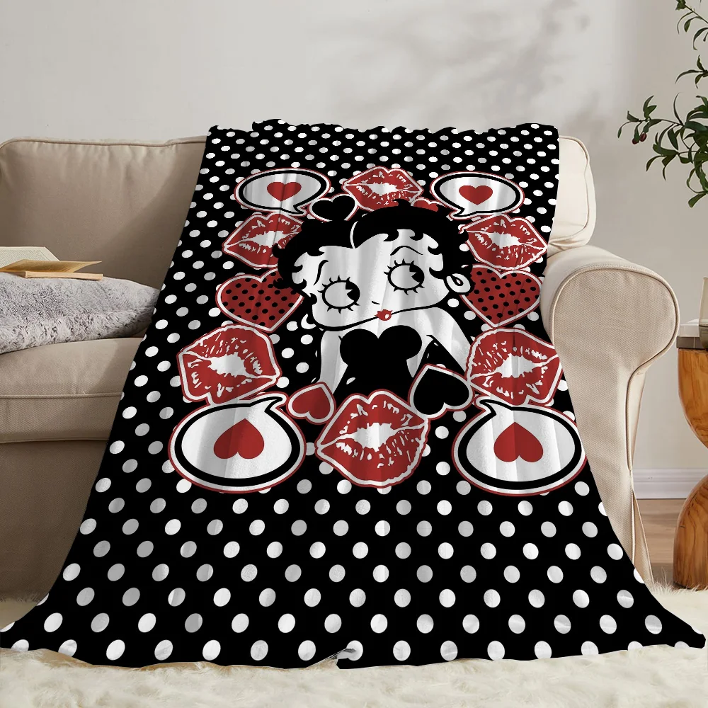 Cute Throw Blanket Luxury Blankets Characters B-bettys BoopS Warm Blanket for Winter Bed Blankets Sofa Decoration Home Interior