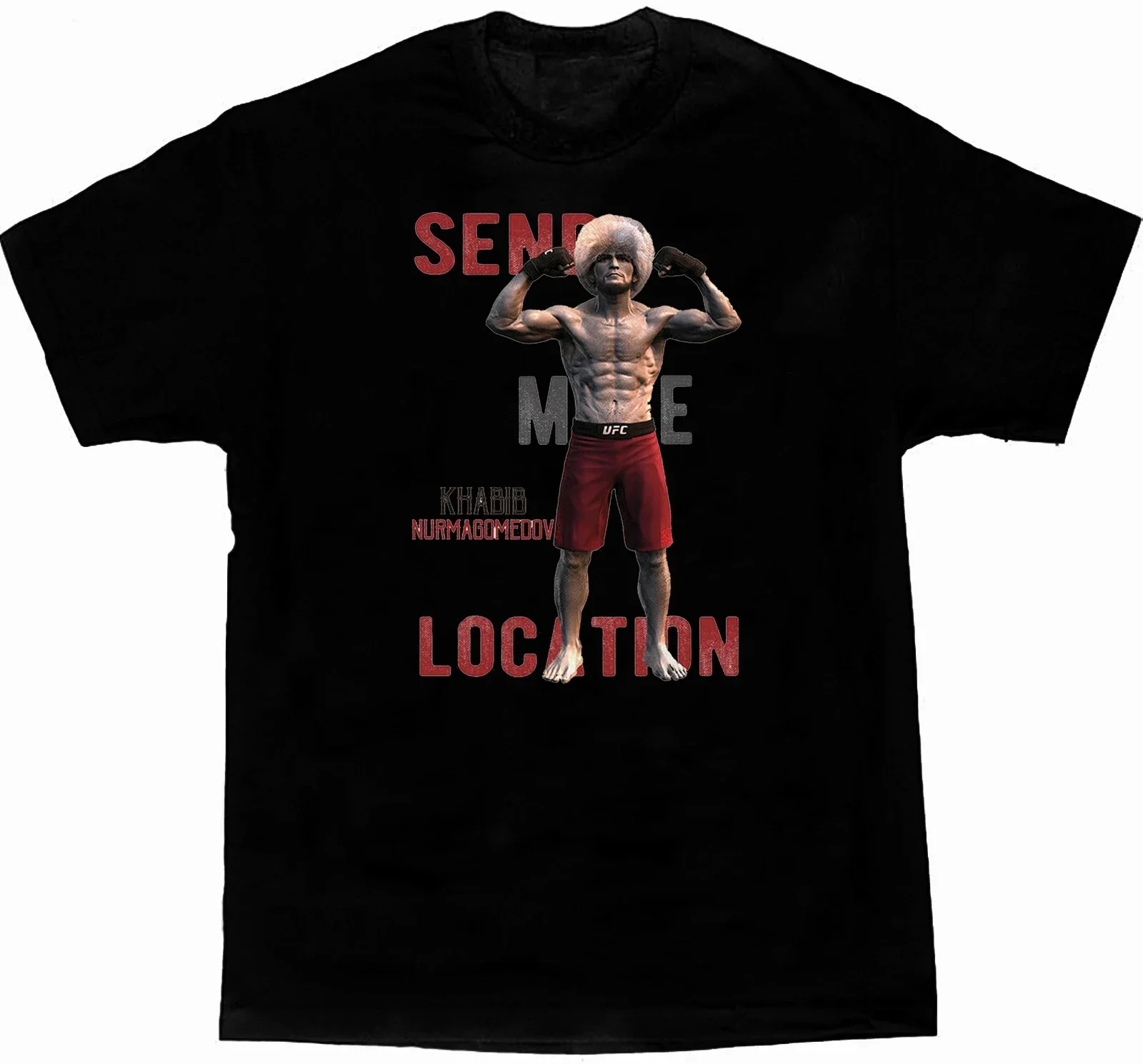 Send Me Location. Khabib Nurmagomedov MMA T-Shirt. Summer Cotton Short Sleeve O-Neck Mens T Shirt New S-3XL