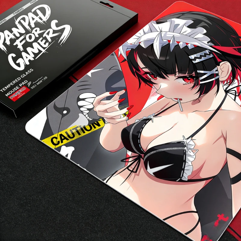 Replica Tempered Glass Mouse Pads Customized Ellen Joe Anime E-Sports Gaming Mats Desk Pad PC FPS Gaming Mouse Pad 490x430mm