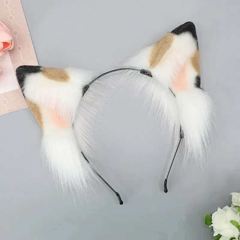 New Hand Made Cat Ears Cosplay Costume Set Plush Cat Tail Ear Paws Gloves Kit for Anime Accessories Headwear Neko Fantasy Set