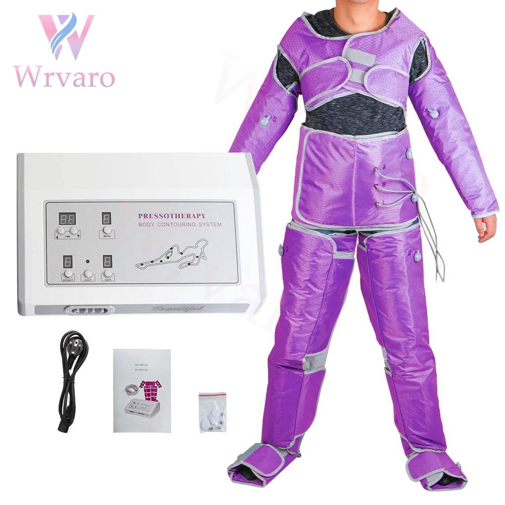 Wrvaro 3D Air Wave Pressure Lymphatic Drainage Vacuum Pressotherapy Machine Sauna Suit Weight Loss Body Shaping Massage Equipmen