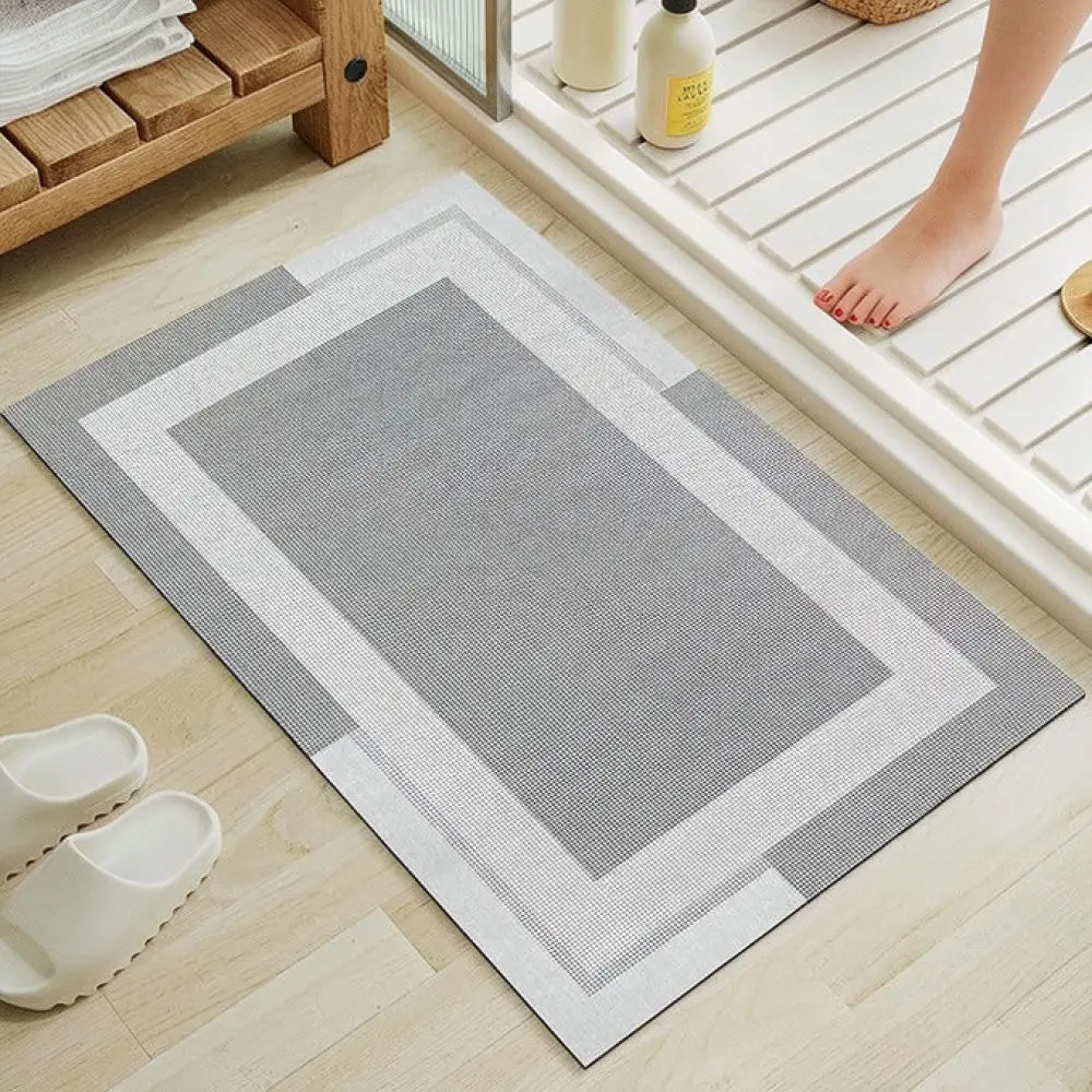 Minimalist Diatomaceous Earth Bath Mat Super Absorbent Bathroom Rug Non Slip Quick Drying Floor Carpet For Home Entrance