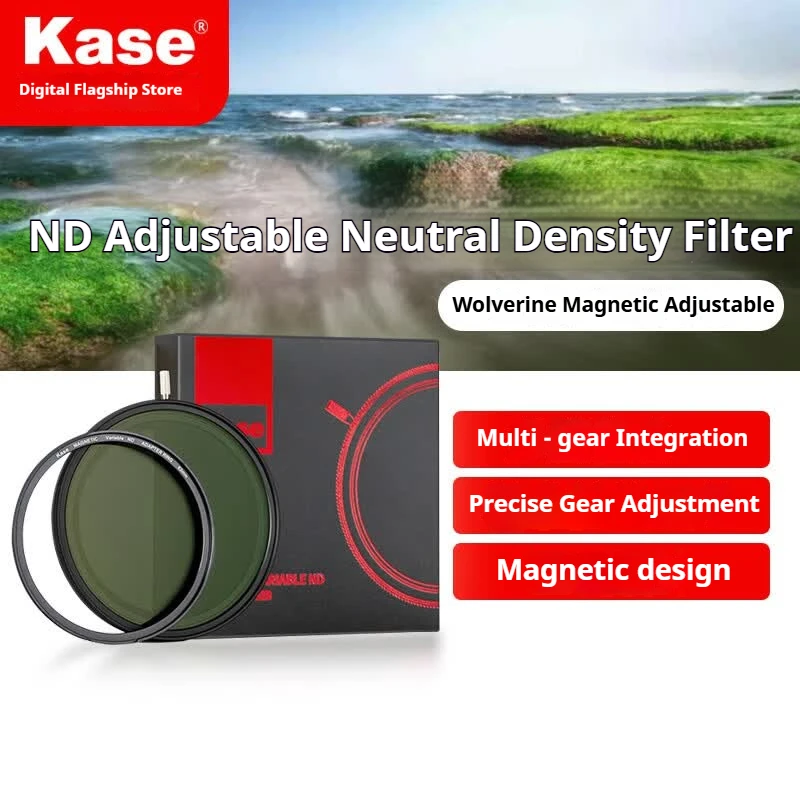 Kase Magnetic Adjustable ND Filter (ND1.5–10, equivalent to ND3–1000) – Multi-Step Adjustable Photography Filter