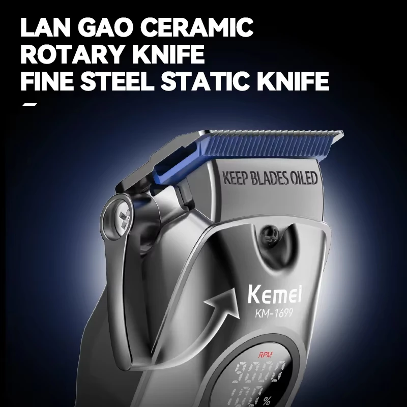 Kemei Rechargeable Electric Hair Clippers Professional Hair Trimmer Cordless Hair Cutting Machine For Men KM-1699 KM-2293 Kit