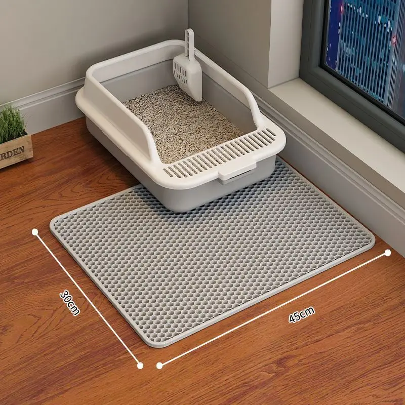 cat accessories Double-layer  Non-slip big Cat Litter Mat Pet Litter Box Filter MatWear Resistant  Cat Litter Mat