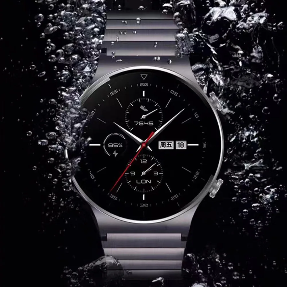 Suitable for Huawei 4Pro GT2 46mm Smartwatch Strap with One Bead Bamboo Original Buckle Stainless Steel trap
