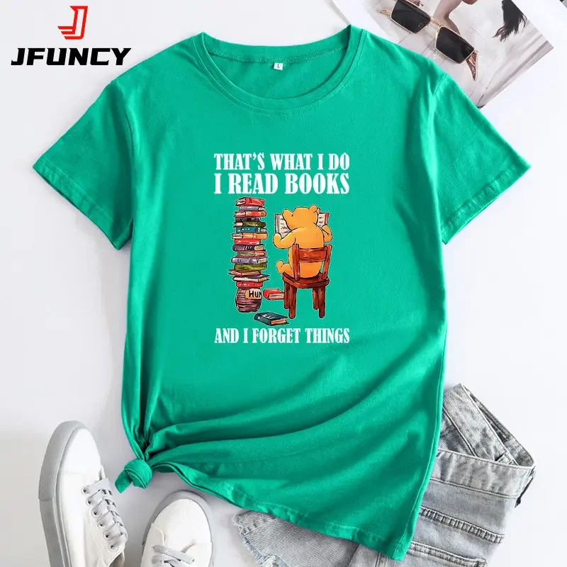 

JFUNCY Cotton T-shirt 5XL Oversized Tshirt Women's Short Sleeve Tees 2024 Summer Clothing Woman Tops Cartoon Graphic T Shirts