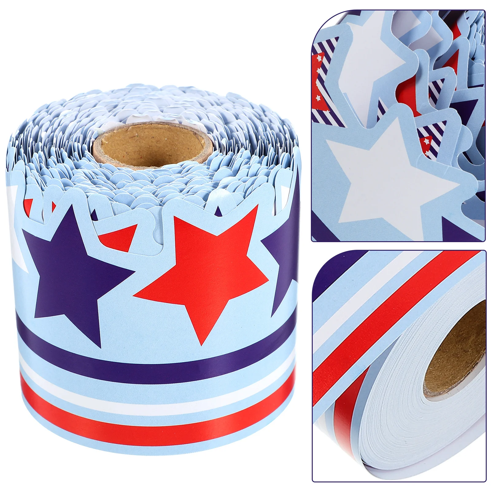 

1 Roll Star Bulletin Board Sticker Independence Day Decorative Border Removable Wall Trim For Classroom Home Office Blackboard