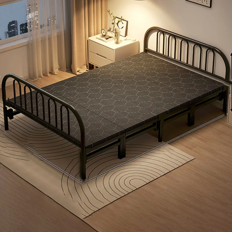 

Adjustable Minimalist Bed Lazy Folding Free Shipping Fashionable Full Body Bed Black Design Cama Plegable Space Saving Furniture