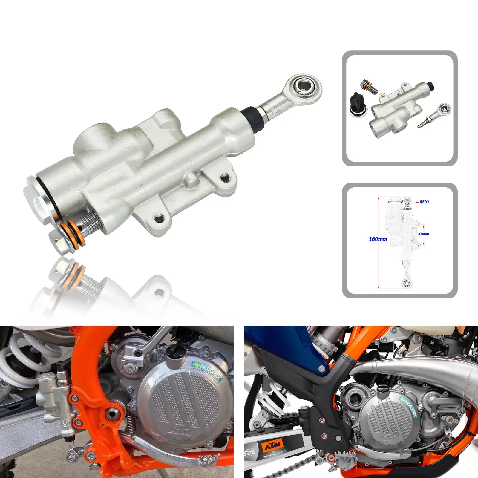 

For KTM Motorcycle Rear Brake Master Cylinder Pump XCW XCF-W EXC EXC-F SX SXF XC XCF 6Days TPI 150 200 250 300 350 400 450 500