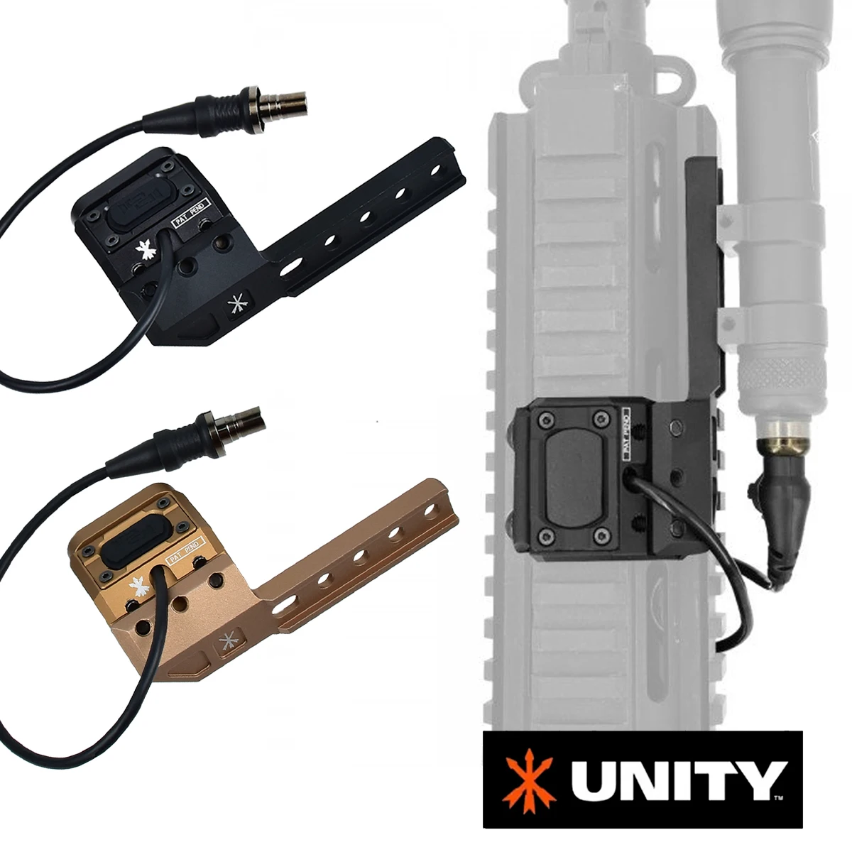 Support de fixation décalé UNITY pour lampe de poche Airsoft SureFire M600 M300 Tactical SF Scout Light 20mm Chasse