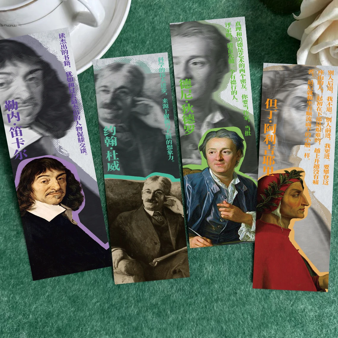 30pcs Philosopher Bookmark Literary Peripheral Karl Marx Hegel Voltaire Galilei Galileo Francis Bacon Reading Book Marks