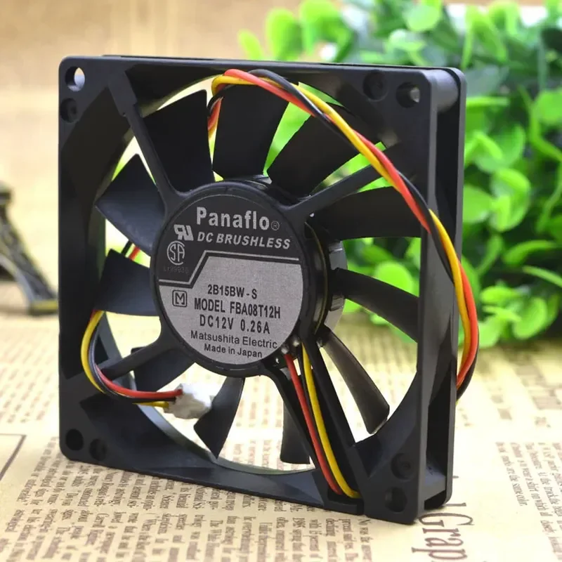 Original Panaflo FBA08T12H 80 mm 8015 High Airflow Fan for 12 V 0.26 A