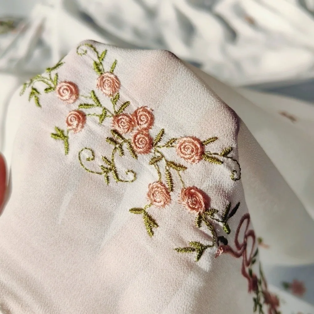

Breathable Sunscreen Floral Headscarf Long Large Hijab Scarf Cotton Turban Head Wrap Women
