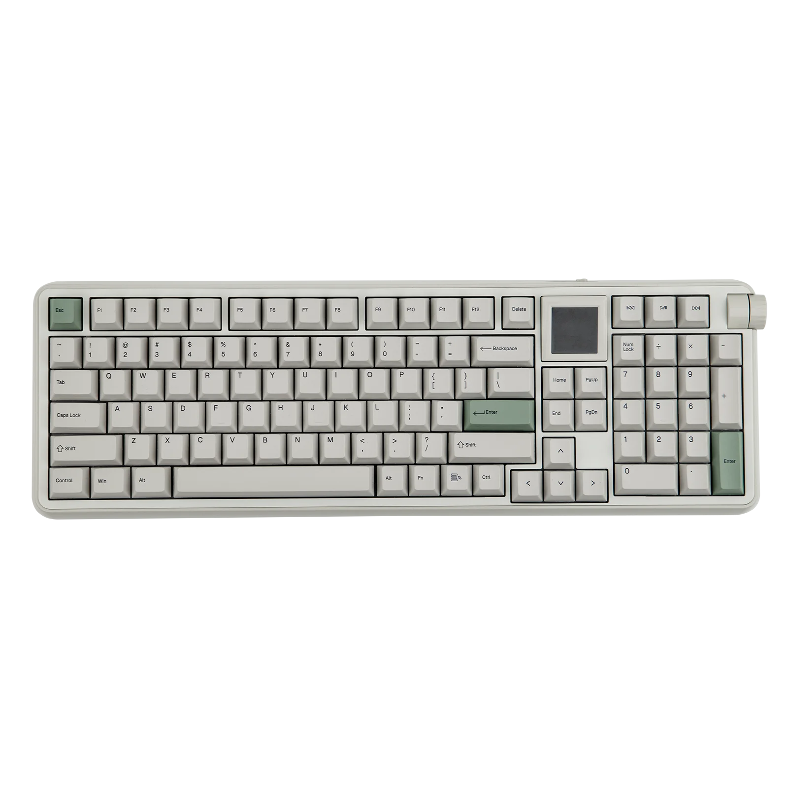 EPOMAKER RT100 PRO 100% ANSI US Layout Gasket Wired/Bluetooth/2.4Ghz Wireless Mechanical Keyboard 1.54” Screen & Volume Knob