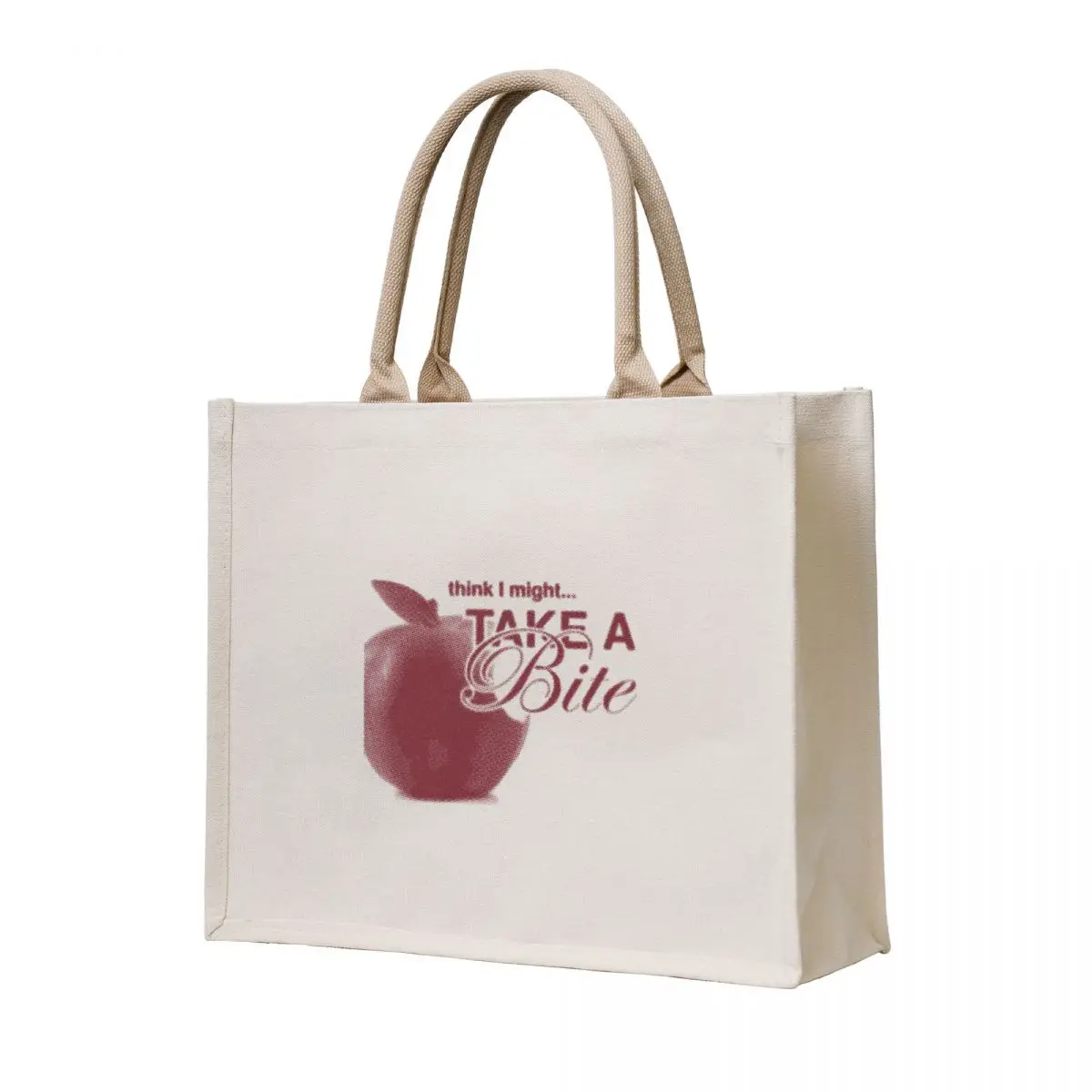 

take a bite - beabadoobee inspired Tote Bag Portable shopping bag Women's handbag shopping cart bags reusable grocery bags