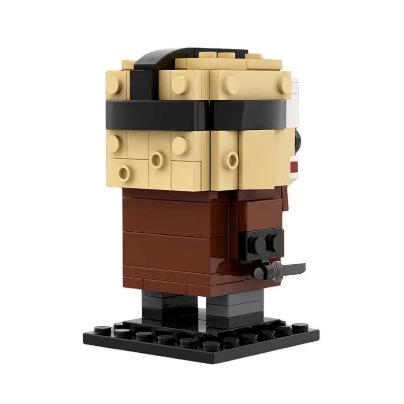 MOC Montado Brickheadz Série Building Block Toy Modelo, Homem Mascarado, Assassino Moc-47147