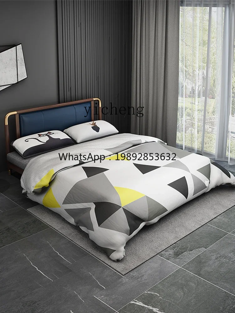 YFY cotton and linen light luxury sofa bed  room  and lying multi-functional push-pull  double dual-use