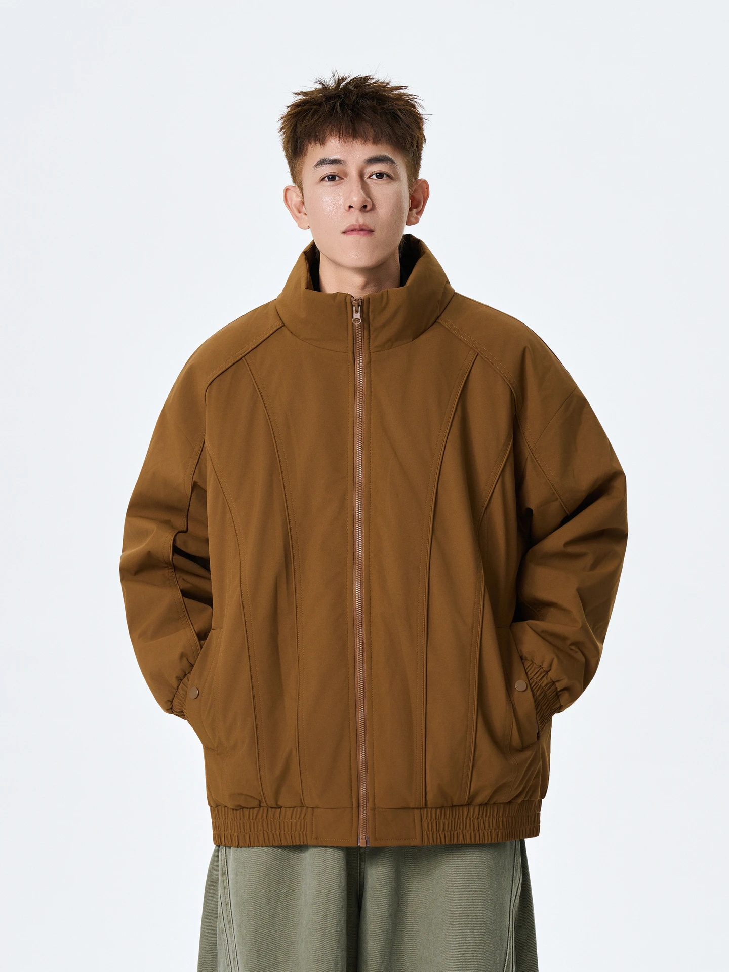 

Утепленная уличная свободная хлопковая куртка унисекс для мужчин и женщин, зимняя теплая, с воротником-стойкой, повседневная, модная, Cleanfit, на молнии