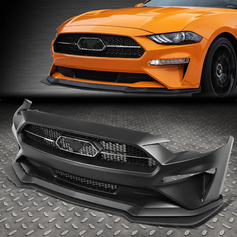 

US FOR 2018 2019 2020 FORD MUSTANG GT500 STYLE FRONT HOOD BUMPER COVER W/GRILLE REPLACEMENT