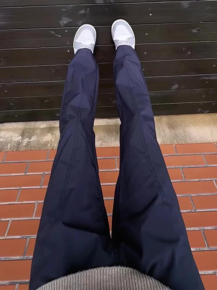 

Qui Dry American Sle Men's Spring High Waist Straight Leg Pants Waterproof Windproof Long Legging Effect Trousers