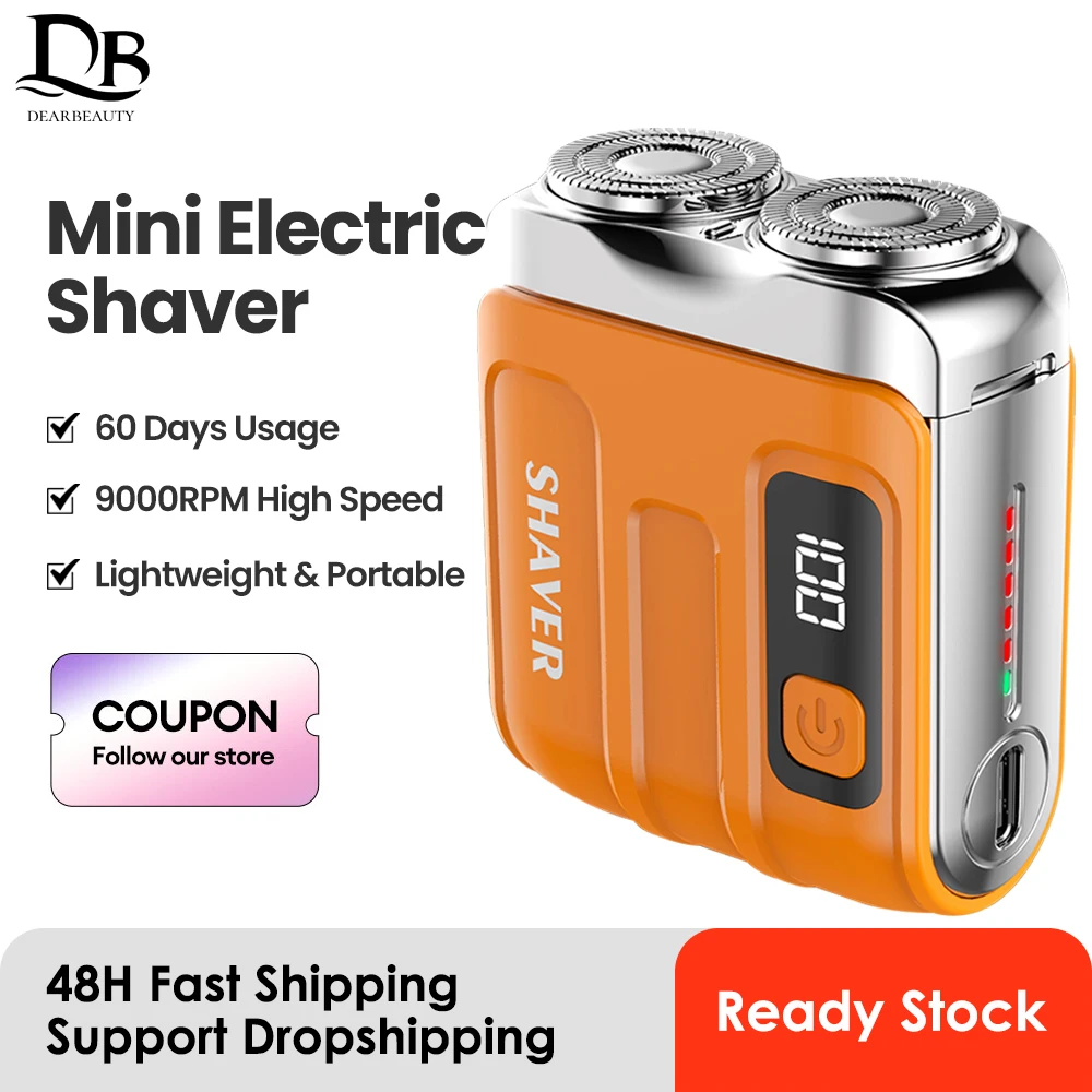 

Mini Electric Shaver Intelligent Digital Display Washable Type-C Rechargeable Portable Wet Dry Travel Home Shaver For Face Body