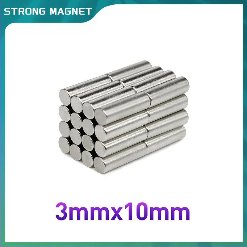 20/50/100/200/500PCS 3x10 Strong Cylinder Rare Earth Magnet 3mm*10mm Round Neodymium Magnets 3x10mm Mini Small Magnet Disc 3*10