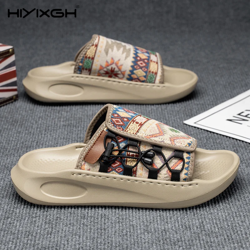 

Men's fashion slippers summer soft-soled non-slip outdoor beach shoes casual slippers youth Joker tide sandals walking slippers
