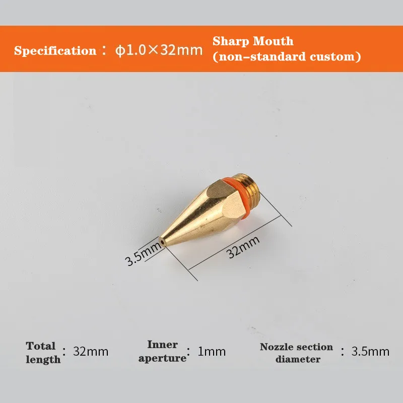 1Pcs Reinem Kupfer Hot Melt Kleber Pistole Düse Lange Kurze Kleine-bohrung Große Durchmesser Kleber Pistole Düse auslaufsichere Pistole Düse