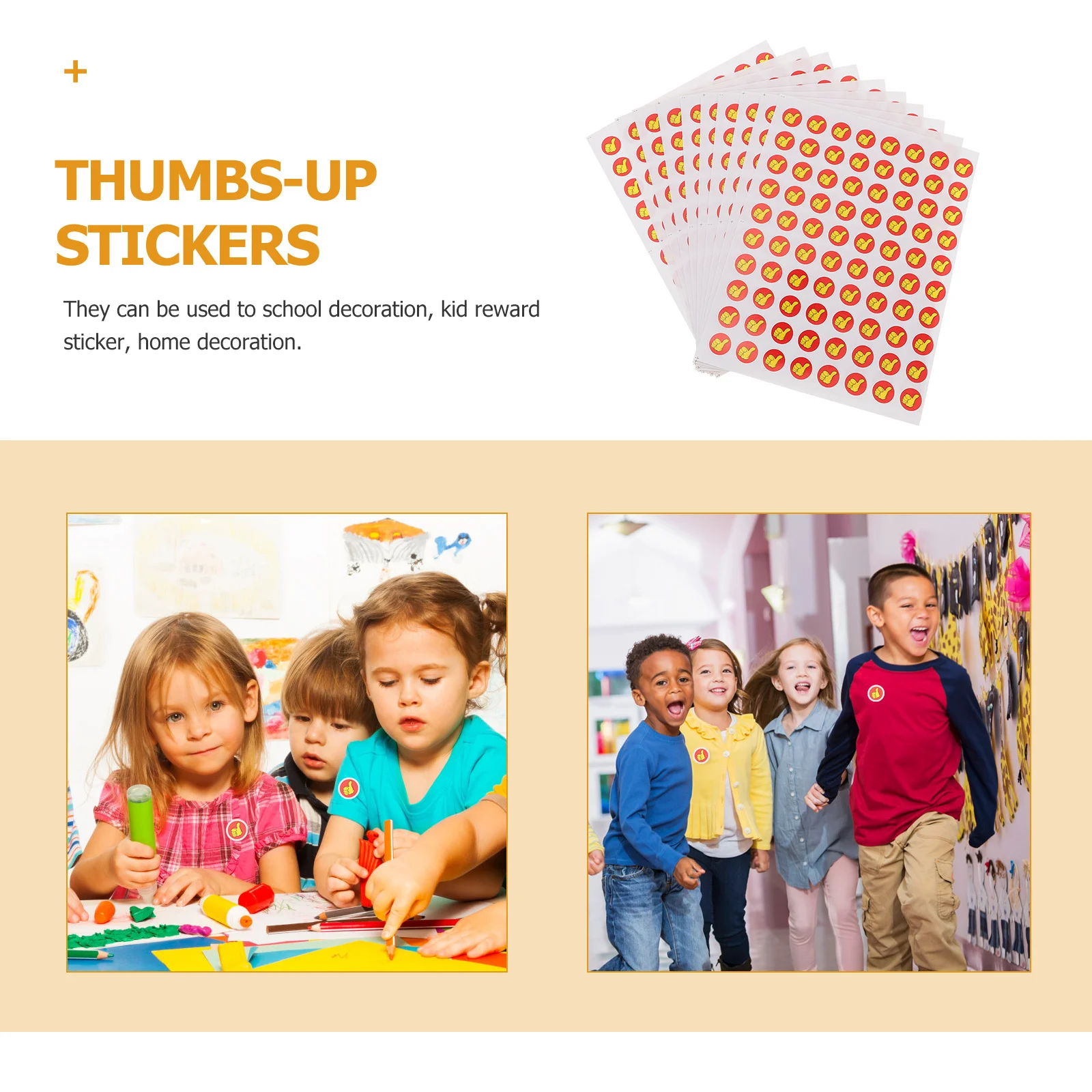 50 قطعة ملصقات منقوشة للإبهام للأطفال ملصقات مكافأة ذاتية اللصق للمدرسة والمكتب والمنزل ملصقات مكافأة للاستخدام