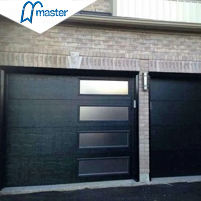 For Home Elegant High Quality Residential Automatic Opening Overhead Garage Door With Pedestrian Door