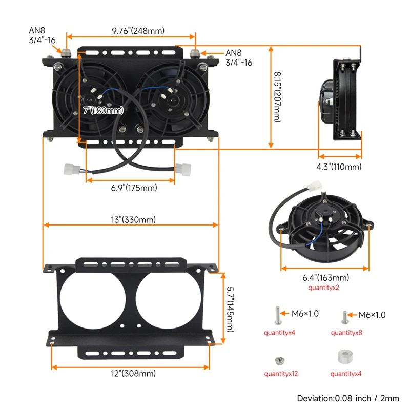 8AN 3/4"-16 Unf Uni…