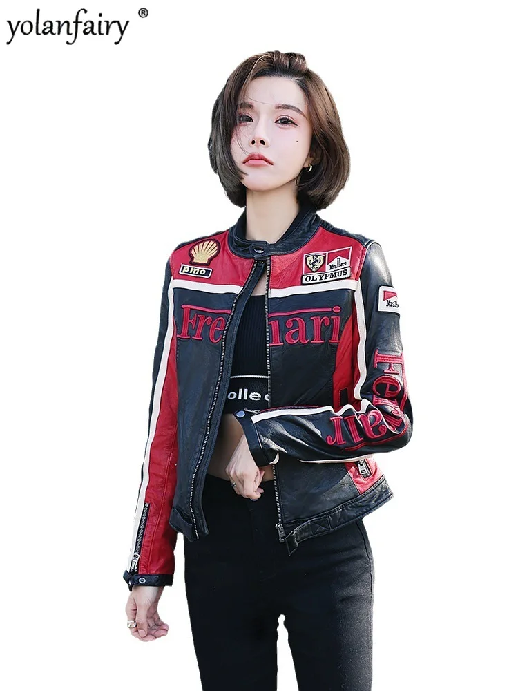 Black Natural Leather Jacket Women Clothing Real Sheepskin Coats Autumn Women\'s Motocycle Jackets Belt Куртка Женская Кожаная