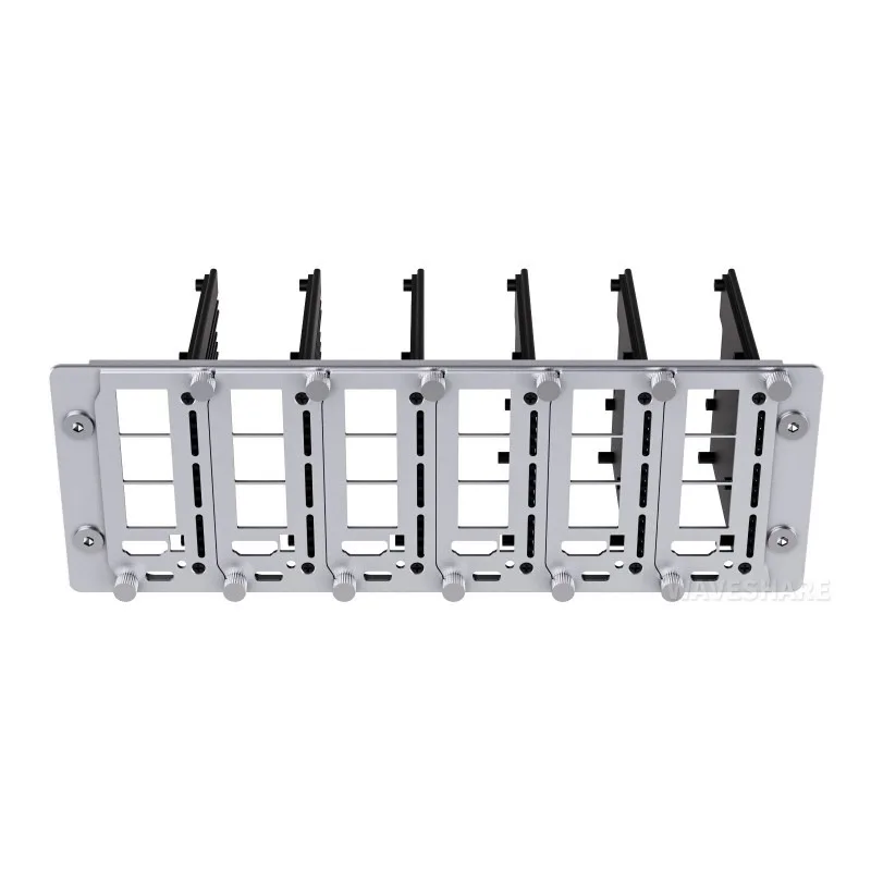 PiRack-M6F multi-node server cluster kit for Raspberry Pi 4/5, 10inch rack width, 2U mounting space