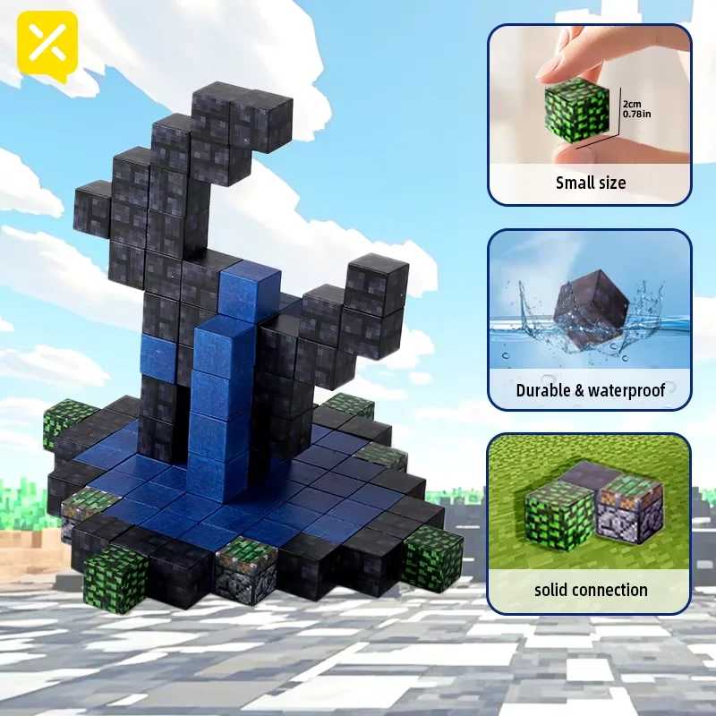 ชุดตัวต่อบล็อกแม่เหล็กธีมโลก กันน้ำและมีจุกดูดที่แข็งแรง เหมาะสำหรับเด็กและผู้ใหญ่