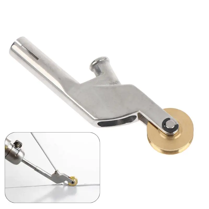 Floor Welding Nozzle Round Mouth with Wheel PVC Flooring Welding Nozzle Accessory Stainless Steel Alloy