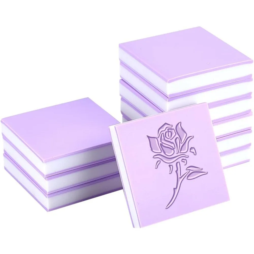 

10Pcs Rubber Carving Blocks Square Violet Linoleum Blocks Rubber Stamps for Printmaking Stamp Soft Rubber Crafts DIY Crafting