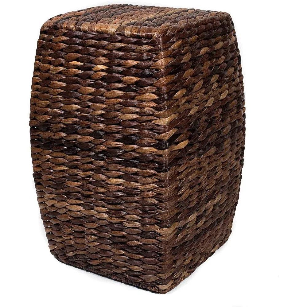 Stool, Home Seagrass Accent Stool - Made of Hand Woven Seagrass - 21 Inch Stool, Vanity Chair, Stool