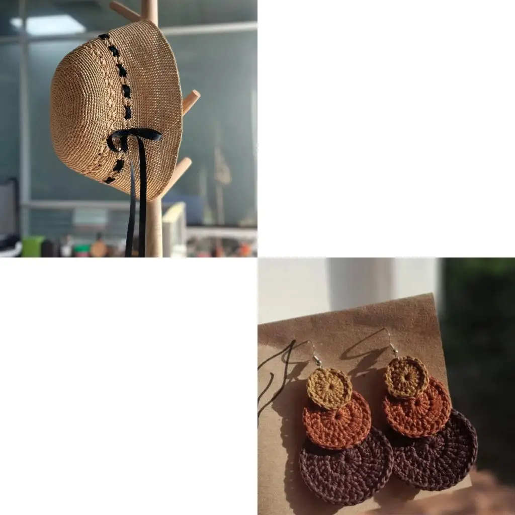 

R66A Natural Paper Raffia Cord 3.28Yards 1.5mm Wide Raffia Ribbon Packing Paper Twine for Weaving Basket Bag Home Decoration