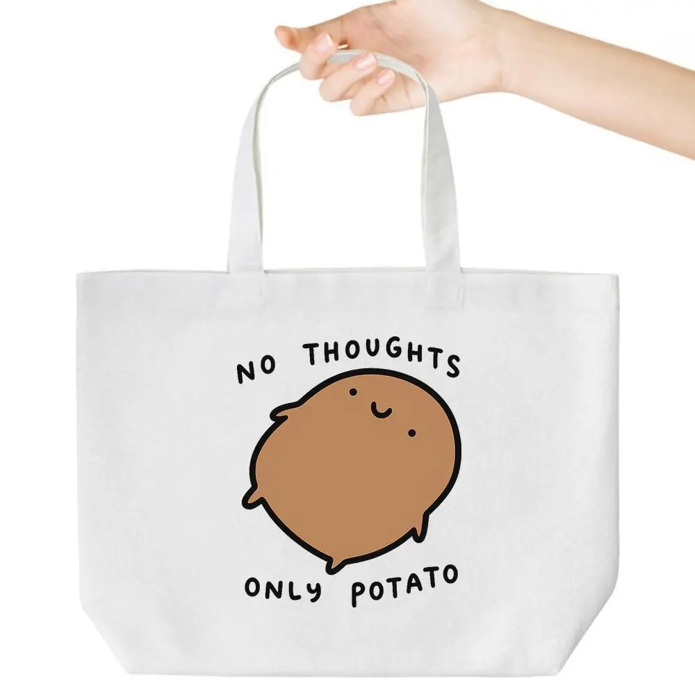 

Сумка-тоут «Без мысли только картофеля». Грайливый картофельный дизайн для продуктов и школы. Необходимая сумка.