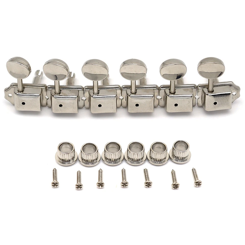 6Pcs Right handed Split Shaft Vintage Guitar Tuning Pegs Guitar Tuners Machine Heads for ST TL electric Guitar Nickel