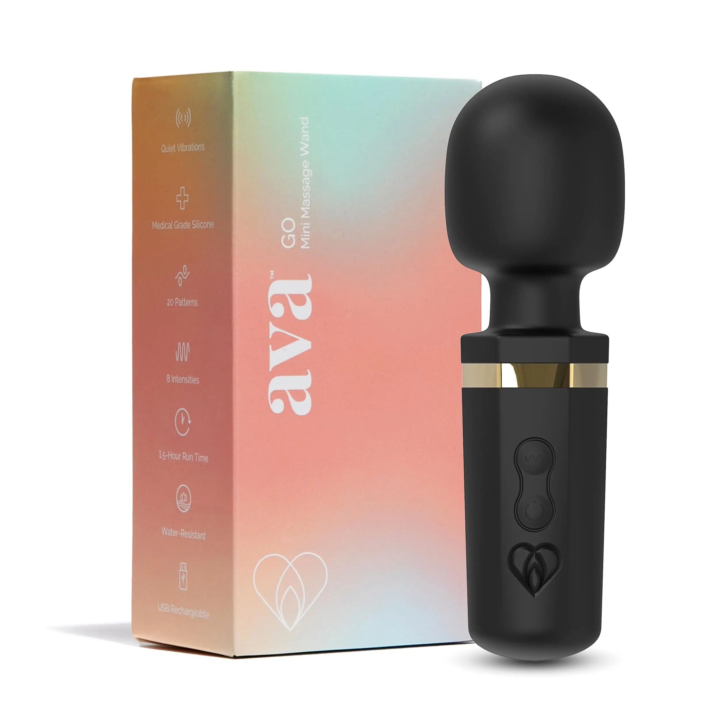 Ava Mini Go Zauberstab – [Mini Vibrator Sexspielzeug] Sexspielzeug für alle | Persönliches Massagegerät, Stabmassagegerät, Klitorisstimulator |