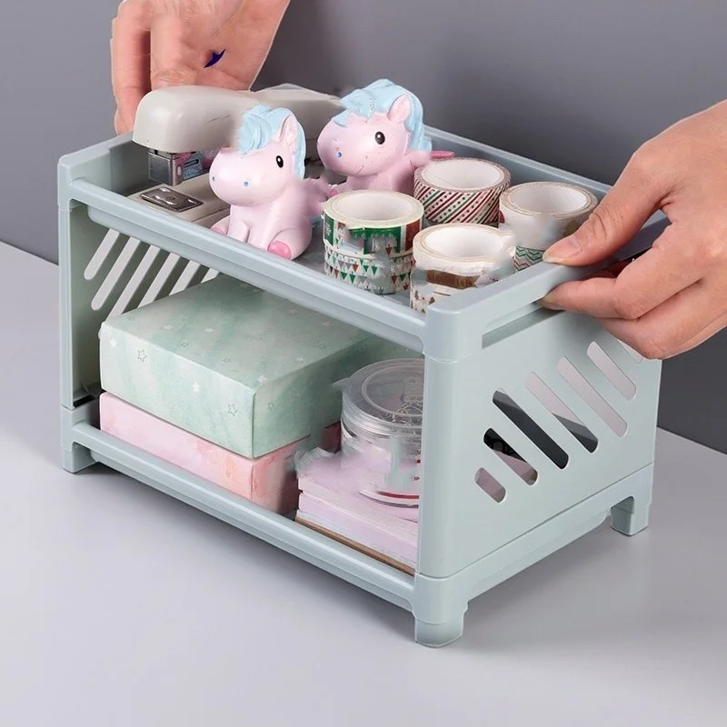 Schlafsaal Lagerung Rack Multi-Schicht Regal Wohnzimmer Lagerung Rack Desktop Home Mini Kunststoff Regal Küche Lagerung
