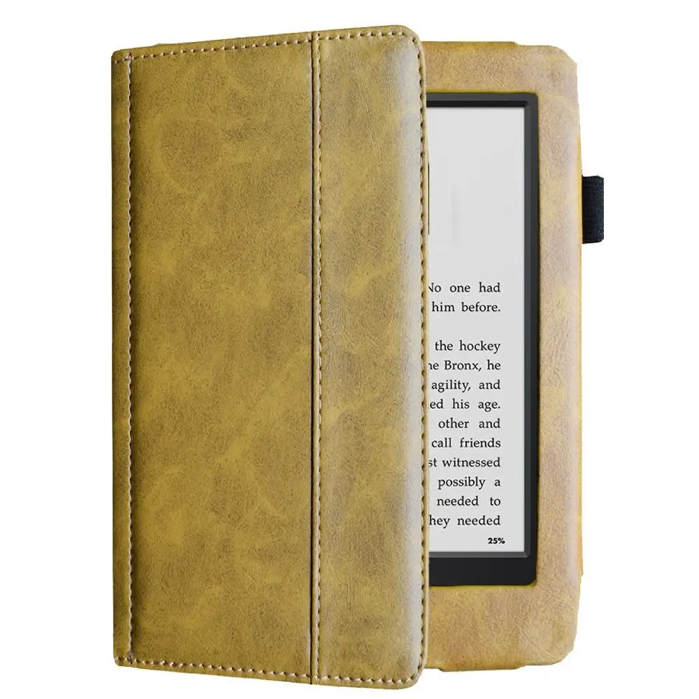 Auto Sleep/Wake 6 Inch E-Reader Case Leather Shockproof WP63GW Protective Case Microfiber Lining for Kindle 7th Generation 2014