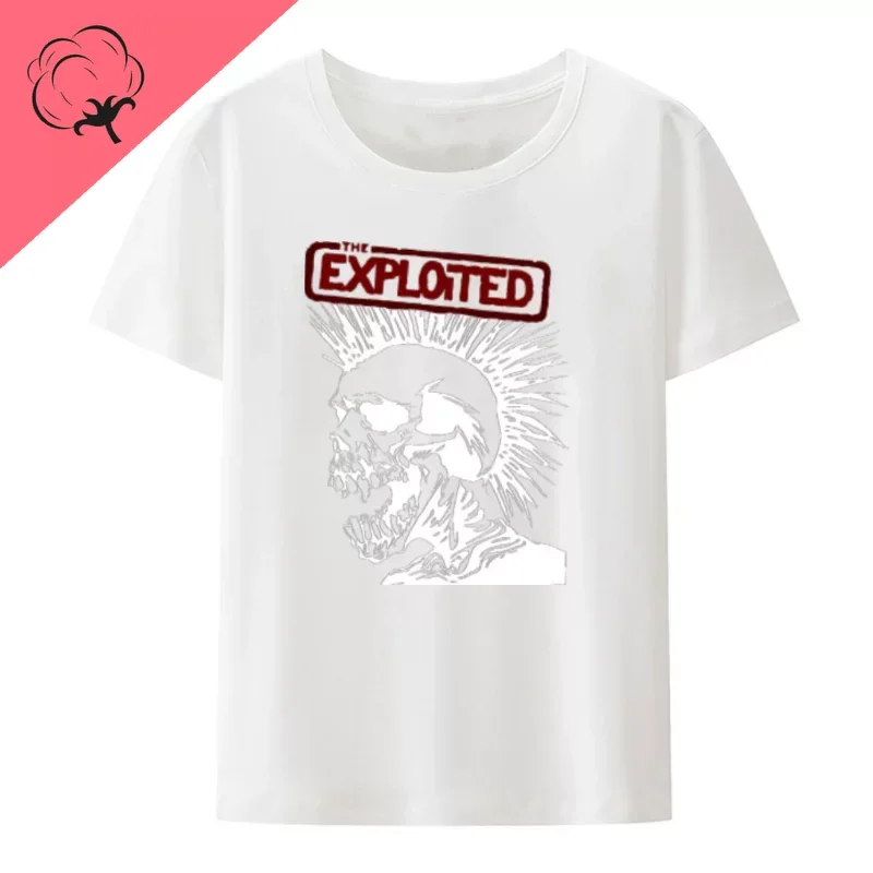 THE EXPLOITEDS Theme 100%Cotton Summer O-neck Men's T-shirt Essentials Short Sleeve Top Y2k Gym Anime Streetwear Pride Tees