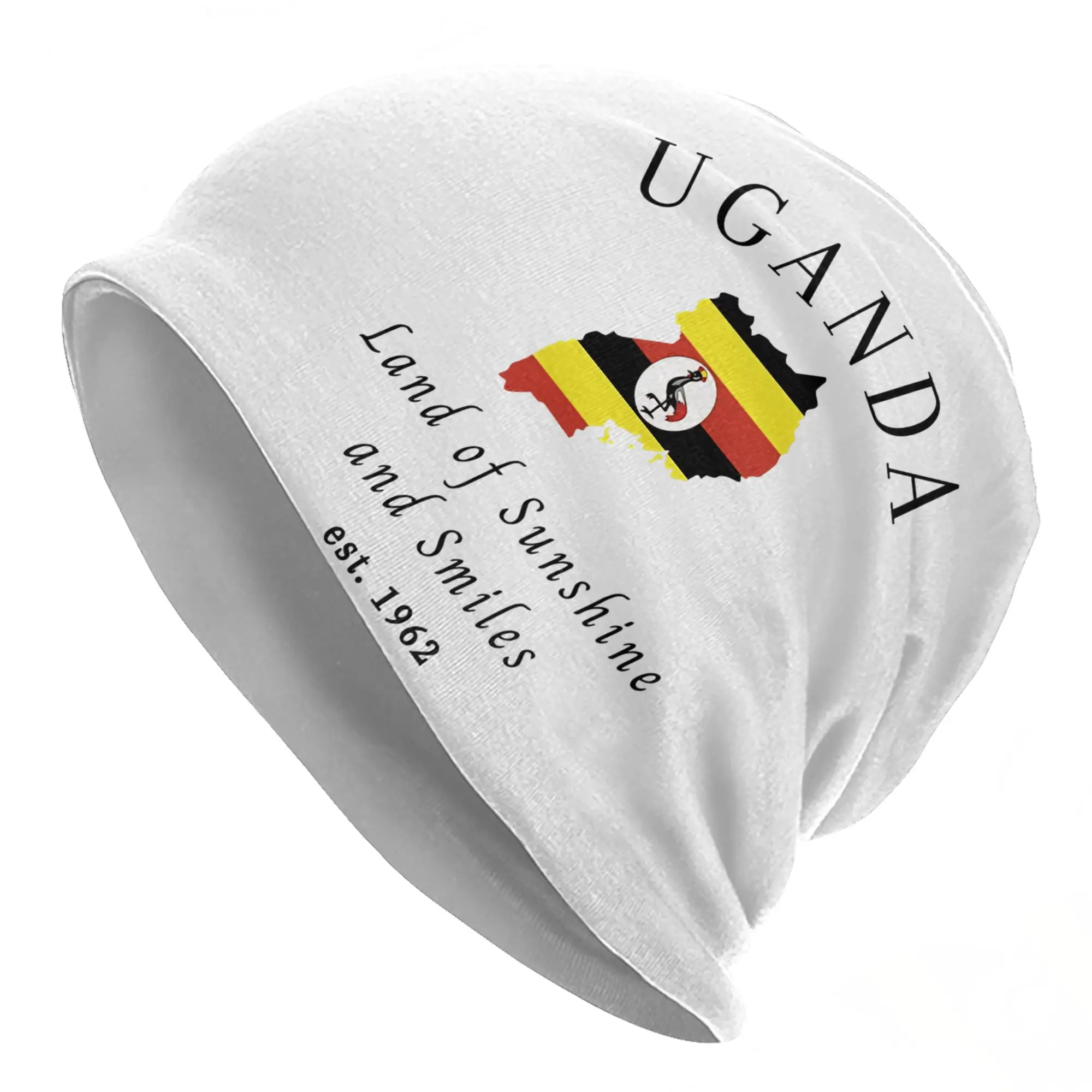 Uganda Heart Beat Of Africa Skullies Beanies Hats  Cool Men Women Street Cap Warm Dual-use Bonnet Hats