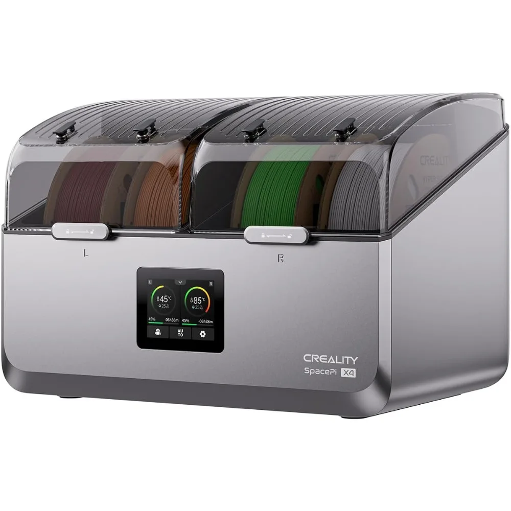 Best - Creality Space Pi X4 Filament Dryer, 4 Spools 3D Printer Filament Dryer Box with 360° Hot-Air Circulation,