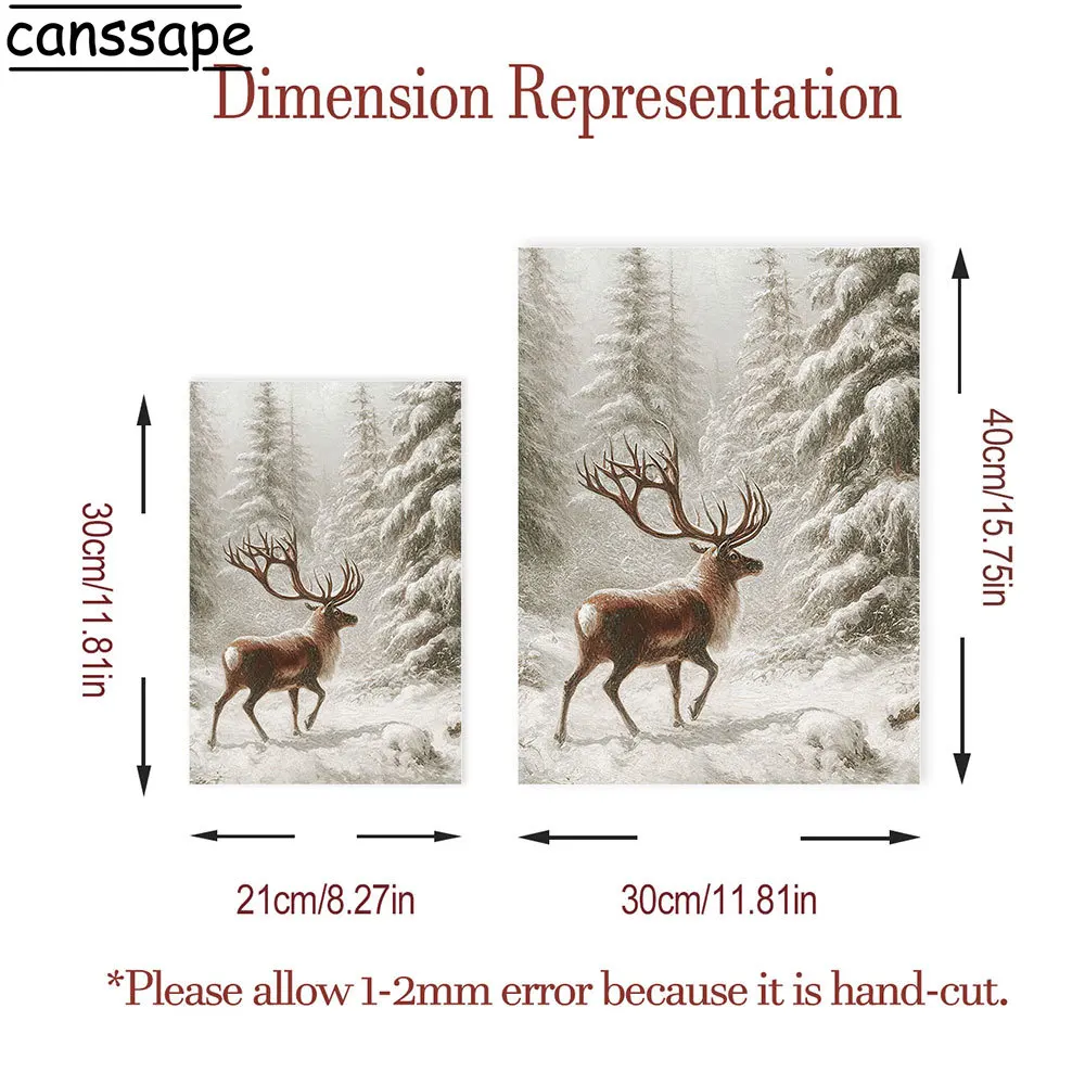 لوحة قماشية للكريسماس لتزيين غرف النوم ، لوحة جدارية ، سانتا أيل ، صنوبر خشبي ، قرية شتوية ، ملصق ، صورة ، منظر طبيعي ثلجي #6