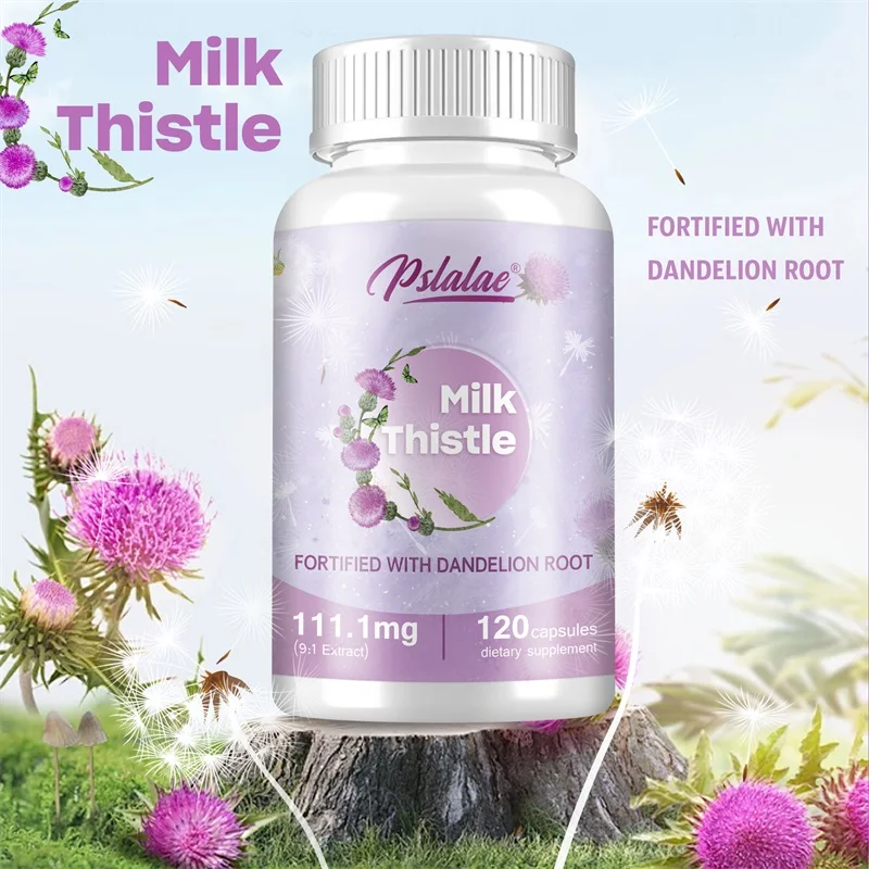 Milk Thistle - with Dandelion - Liver Health Supports, Detox, Skin Care, Non-GMO, Gluten-Free